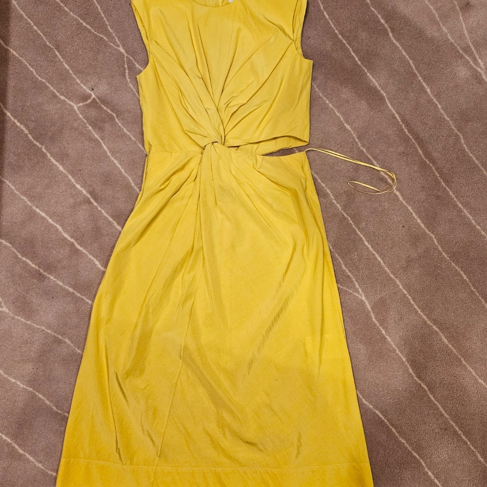 Jil Sander Yellow Silk Dress 38F